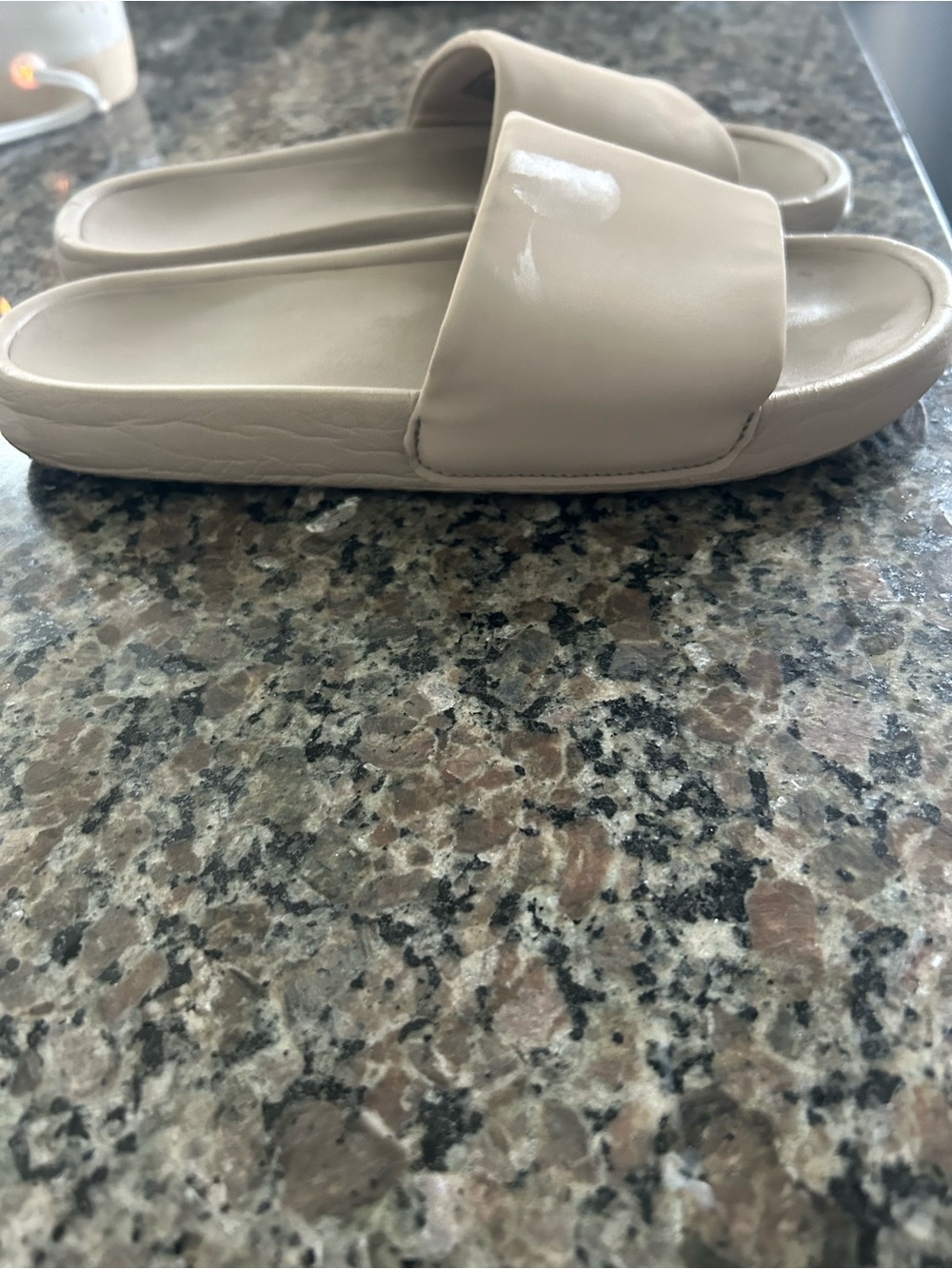 Light Gray Slide Sandals - Minimal Slide - Picture 3 of 4